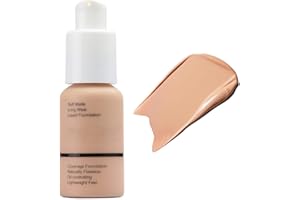 WOYA Fond de Teint Couvrant Imperfections Liquid Foundation Waterproof Longue durée Soft Matte 30ml 8 Couleur