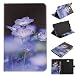 Produktbild Samsung Galaxy Tab A 10.1 Hülle Case,Lederhülle für Samsung Galaxy Tab A 10.1 mit Multifunktion,Leweiany Leder Flip Wallet Cover Hardcase Handy Hard Cover in Bunte Farbe Blumen Lila Muster Premium Handyhülle Ledertasche Handytasche Book Cover Case Etui mit Kartenfach Kredit Karten Geldklammer/Standfunktion/Magnetverschluss Funktions Ständer Hochwertiges PU Leder Hülle Rückseite Abdeckung Schutz Hülle für Samsung Galaxy Tab A 10.1 Zoll T580/T585