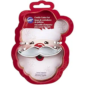 Wilton 2308-3270 2-Piece Christmas Santa Face Cookie Cutter Set