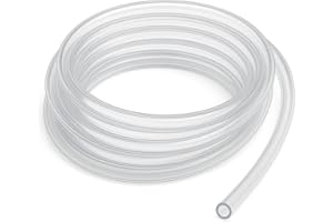 AUTOSILICONEHOSES.COM 19mm x 22.5mm Clear Flexible Hose Pipe. PVC Tubing - Food Grade Plastic Tube - Suitable to use for Air, Water, Fuel and Food Lines 2 Metre (6.56 Ft)