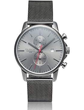 Uhr Herrenuhr TAYROC Iconic Schwarz Chronograph Edelstahl Quarz Armband TXM054