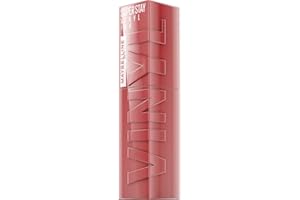 Maybelline New York Superstay Vinyl Ink, Pintalabios Efecto Vinilo, Vinilo Fijo, Larga Duración, Tono 10 Lippy