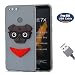 Produktbild Huawei Honor 7X Handyhulle,AireratzeR Ultra Slim Huawei Honor 7X Hulle Schutzhulle TPU Silicone Silikon Hulle TPU Case Schutzhulle Durchsichtig,Ultradunnen Kratzfeste TPU Bumper TPU Schutz Handy Hulle [Suser Hund] fur Huawei Honor 7X (Weis (Transparent))+ Free USB Cable