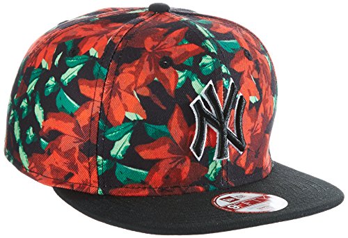 A NEW ERA ERA Era Baseball Cap Mütze MLB NY Yankees Orchid Ao Print 9Fifty - Gorra para Hombre, Color Rojo, Talla M/L