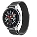 Produktbild Hunpta@ Uhrenarmband für amsung Galaxy Watch 46mm Luxus Milanese Magnetic Loop Edelstahl Metall Armband Uhrenarmband (Schwarz)