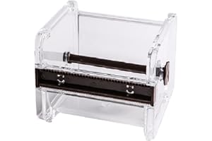 LOMONMEN Dispensador de cinta Washi, clip de cinta de plástico transparente, cinta de cubierta, cinta de bricolaje, cinta de escritorio, organizador, clip de cinta