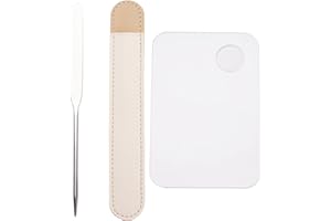 JHIALG Picasso - Espátula de maquillaje coreana, barra de mezcla de colores para base, espátula de maquillaje de acero inoxidable y paleta