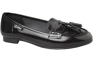 ZGIRLS Mocasin Boston 479 Negro College Zapato Castellano Adolescentes NIÑA Uniforme Escolar Resistentes Impermeables