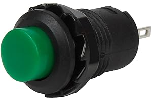 Larcele 20x 12mm Pulsante di Ritorno Automatico Momentaneo Plastica DIY Push Button ANKG-03 (Verde)