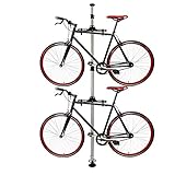 caballete para bici casero Peso: 5 Kg aproximadamente. Cablematic - Caballete para aparcar dos bicicletas colgadas con sistema de presión a techo