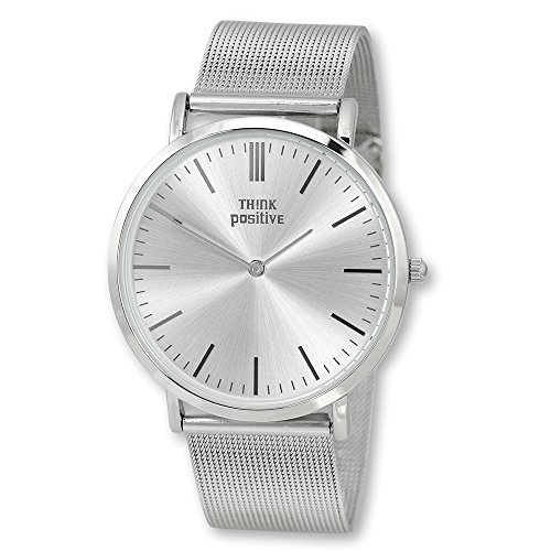 Think Positive UTP5055J, orologio da polso elegante da donna in acciaio inox, colore argento classico