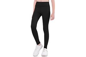 FILOWA Leggings Mädchen Kinder Hoch Tailliert Yogahose Baumwolle Sportleggings Stretch Länge Hosen Multicolour Gymnastikhose Casual Jogging Sporthose Frühling Herbst Activewear für Teenager Gr.110-152