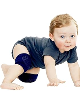 Covermason 5 Paar Baby Krabbeln Anti-Rutsch Knieschoner Knieschützer Krabbelschoner Krabbelhilfe (Dunkelgrau)