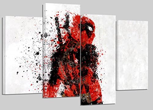 Deadpool 2/ set of 4 new canvas split prints 32"x 20"