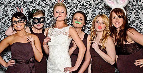 iLoveCos Bride to be Photo Booth Props Set Tiara Schleier Henne Party Dekorationen Braut zu sein Photo Booth Partei Bevorzugungen Dress-up Zubehör Fun Dekoration - 6