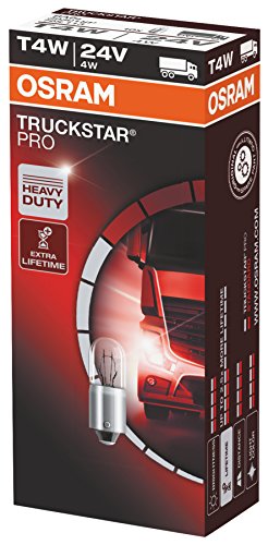 OSRAMTRUCKSTAR PRO T4W halogen, interior lighting, 3930TSP, 24 V commercial vehicle, folding carton box (10 units)