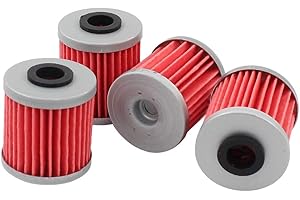 MOTOKU Pack of 4 Oil Filter for Kawasaki KX250 KX250F KX450F for Suzuki RMX450Z RMZ250 RMZ450 Beta EVO 250 300
