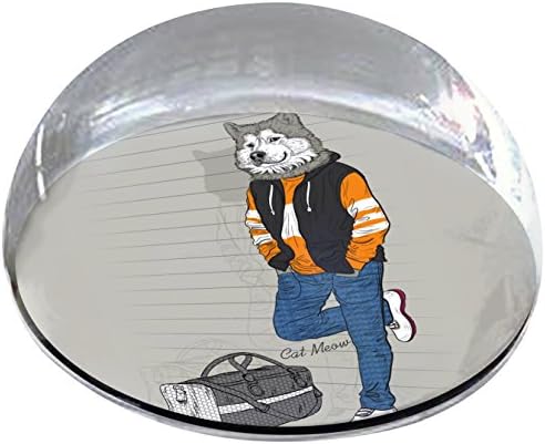 Forever Crystal "Man with Husky Head Pet Memorial Magnet