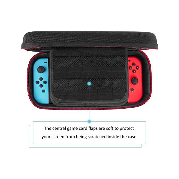 Funda para Nintendo Switch - Younik Versión mejorada Viaje rígida Case con más Espacio de almacenamiento para 19 Juegos… - Image 4