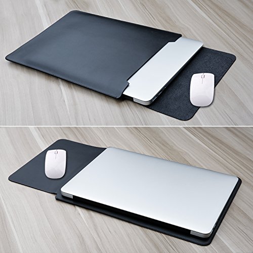 MacBook Air 13 Zoll Laptop Hülle, ZXK CO Luxus Mikrofaser Leder Laptop Tasche Wasserresistente Laptop Hülsen Beutel Abdeckung für MacBook Air &Macbook Pro 13.3 Zoll Ultra Dünn Case Cover mit Mauspad und Netzteil - 8