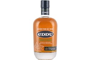 EDDU - Brocéliande - Whisky Pur Blé Noir - Origine : France/Bretagne - Note de Vanille, Bois & Épices - Arômes de Fruits secs : Amande Grillée et Noix - 43% Alcool - 70 cl