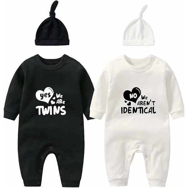 Grenouillères Jumeaux 100% Coton - Body Manches Longues "Amis Pour Toujours"