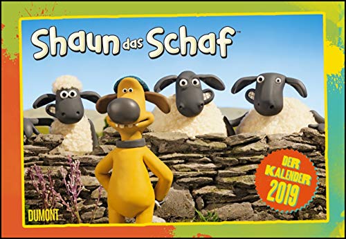 Shaun das Schaf 2019 - Broschürenkalender - Kinder-Kalender - mit Schulferienterminen und Stundenplänen - Format 42 x 29 cm