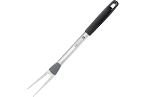 FMprofessional Forchettone da carne BBQ 45 cm in acciaio inox, Forchetta barbecue con punte affilate e manico ergonomico, Utensile griglia lavabile in lavastoviglie