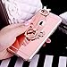 Produktbild iPhone 6S Hülle,iPhone 6 Hülle,KunyFond Glitzer Spiegel Silikon Hülle TPU Bling Glänzend Diamant Strass Schutzhülle mit Ring Stand Holder Mirror Case Handyhülle Schale für iPhone 6/6S - Roségold