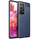 Elfia Samsung Galaxy S21 Ultra ile Uyumlu Kılıf Silikon Yumuşak Kamera Lens Korumalı Mat Renkli Deri G&ouml;r&uuml;n&uuml;ml&uuml; Auto Focus İnc