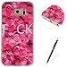 Produktbild Samsung Galaxy S6 hülle, Feeltech Weiche TPU Gel Silikon Schutzhülle Bunter netter Muster Entwurf Kratzfeste stoßdämpfende Premium Liquid Crystal Soft Ultra Dünn Transparent Bumper Schutz Handy hülle Perfekte Passform Durchsichtige Rückdeckel für Samsung Galaxy S6 - Red Rose Blütenblatt