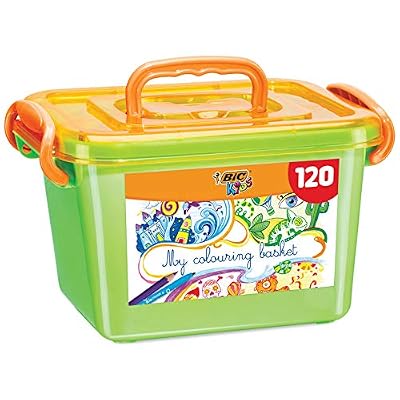 BIC Kids Boîte de Coloriage - 60 Crayons de Couleurs/60 Feutres de Coloriage