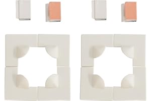 Neatiease Magnetic Window Screen Accessories，8 Window Screen Corners, 4 Window Clip(Two Sets,White)