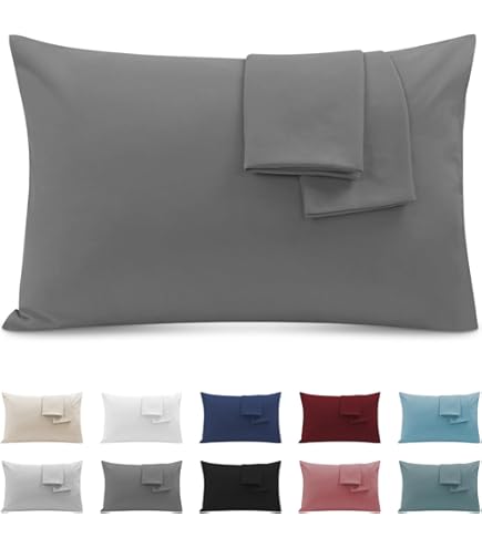 Lot De 2 Taies D'Oreiller 50x70 Cm En Coton Jersey - Doux, Respirant, Fermeture YKK, Certifié OEKO-TEX, Corail