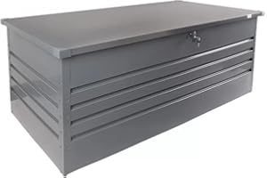 Grindi - Gartenbox Metall - Kissenbox - Auflagenbox - Orto III 1000 L - Aufbewahrungsbox mit Deckel - Outdoor Schrank - Sitzbank mit Stauraum - Gartenhaus - Geräteschuppen - Truhe mit Deckel