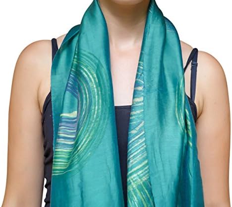 Beautiful &amp; Unique Hand Made Silk Scarf Wrap (Peacock Silk Scarf)