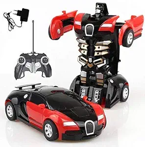 TEC TAVAKKAL Plastic And Steel 2 In 1 Converting Robot Car, Pack Of 1, Multicolour