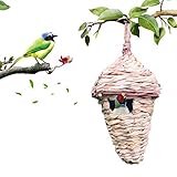 Los pinzones, polluelos, tetas o gorriones se posarán en esta choza de aves para mantenerse calientes durante las noches frías de invierno. Proporciona un lugar cálido y protegido para aves de vientos fríos, lluvia o nieve.
