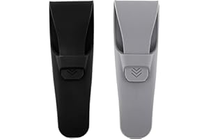 JUGCUT 2Pcs Silicone Shaver Case, Portable Waterproof Case for Manual Razor Storage and Travel (Black and Grey)