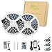 Produktbild BIHRTC 5050 SMD 10M 32.8ft RGB 600 LED Streifen Set Kit Strip Licht Lichtband Lichtstreifen Wasserdicht IP65 Flexibles in Schwarz PCB mit 44 Tasten Fernbedienung + EU Plug DC 12V Netzteil