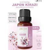 Lofty Japon Kirazı &Ccedil;iğ&ccedil;eği Saf U&ccedil;ucu Yağ (10ml) -%100 Doğal Esansiyel Yağ | Etkileyici ve Egzotik Oda Kokusu, Buhurdanlık ve 