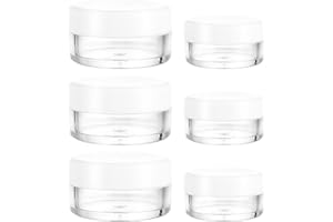Coptiner 6 Stück Kleine Döschen mit Deckel,(5g,10g) Leer Reise Cremedose,Lippenbalsam Gläser Dosen,Cremedose Mini Dosen,Leer Kosmetik Tiegel,Plastik Cremedosen zum Befüllen für,Lotionen, Minikerzen