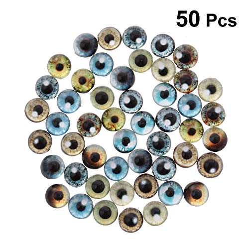 Preisvergleich Produktbild Healifty Augen Kühlschrank Aufkleber Abnehmbare für Schmuckherstellung 12 mm 50 stücke