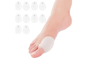 NICENEEDED 10Pcs Almohadilla Protectora de Cojín para Juanetes, Cojín de Protección de Gel Suave para el Dedo Gordo Del Pie, Separadores de Dedos Gordos para Aliviar el Dolor Por Fricción