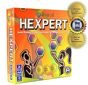 Zvata Hexpert - an Award Winning Fun Strategy Board Game for Family, Adults and Kids 7+ Years | Multicolour