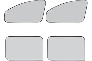 Clundoo 4 Piezas Parasol de Coche, Parasol Coche Bebe, Magnético, Ventana Delantera+Ventana Trasera, para Boquear los Rayos UV y el Calor, Fácil de Instalar (Plata Titanio)