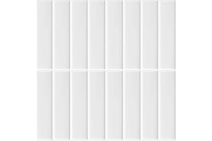 GRIPRO Peel and Stick Wall Tile – 10"x10" 3D Adhesive Backsplash Tile for Kitchen, Bathroom 3D Wall Panels (4 Sheets, White)