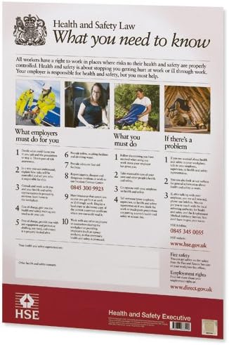 Stewart SuperiorHealth and Safety Law HSE Statutory Poster 2009 Framed A2 Ref FWC100