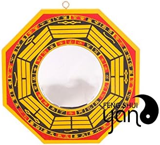 FengShuiYan Traditional Chinese Feng Shui Bagua Mirror For Protection Against Passive Negative Energy & Active Harmful Energy (4" Concave)