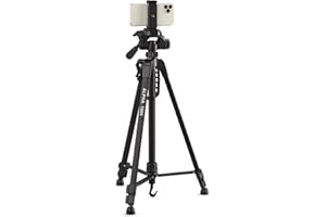Cullmann - 52119 - Alpha 1800 Tripod mobile BT w. Supporto per smartphone e grilletto Bluetooth (altezza di estensione 140 cm, con testa a 3 vie, carico massimo 2 kg, peso 900 g), nero